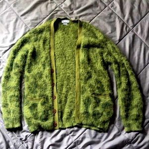 UO Fuzzy Cheetah Print Cardigan
